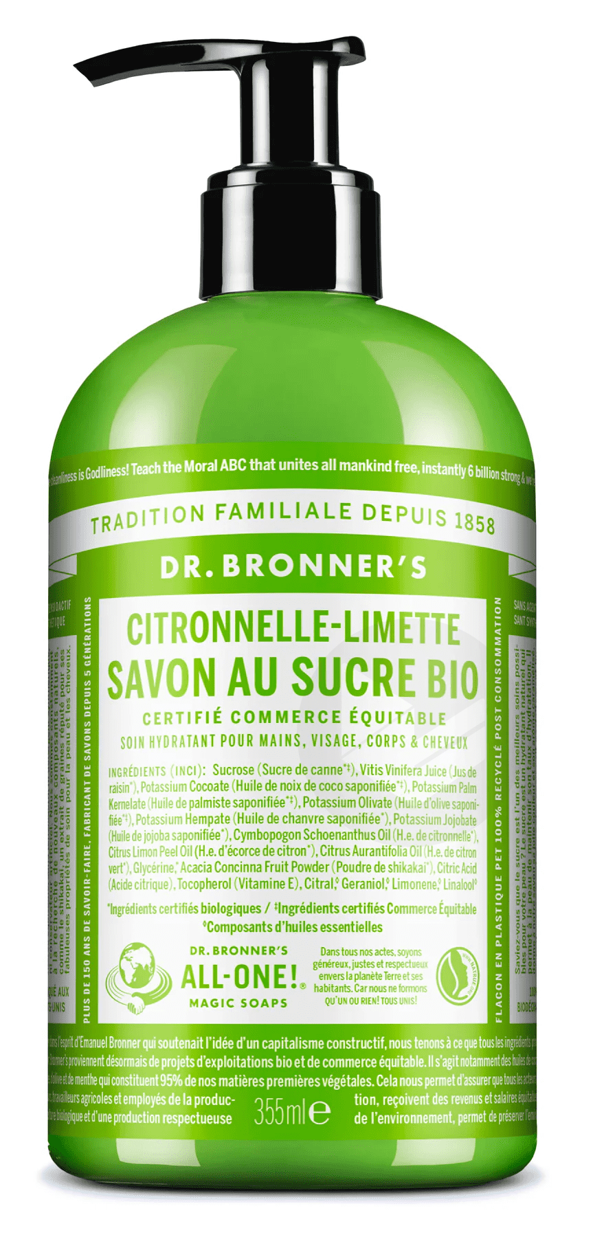Savon liquide Citronnelle Citron vert 355ml