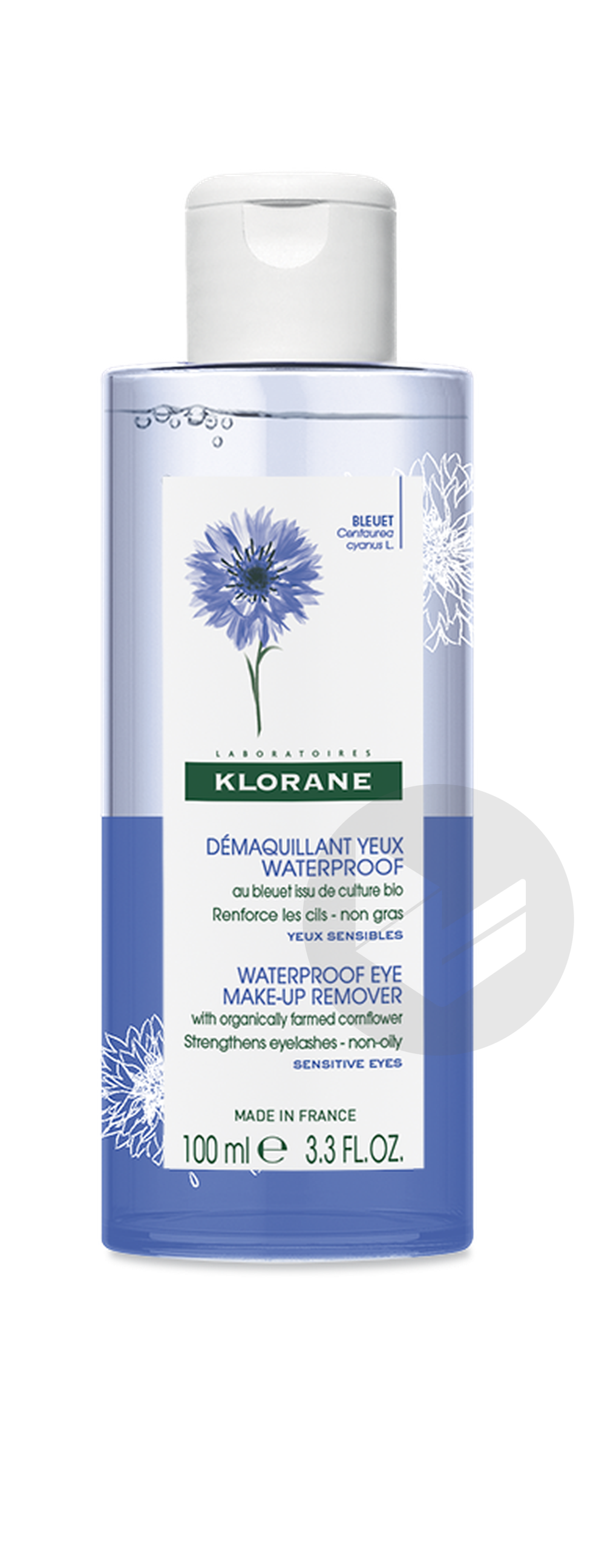Démaquillant yeux waterproof au Bleuet issu de culture biologique