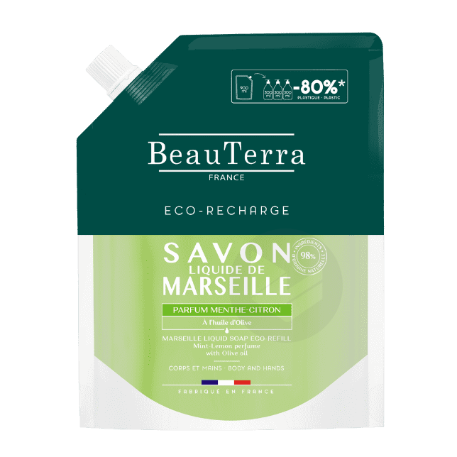 Savon liquide de Marseille Menthe citron 900ml