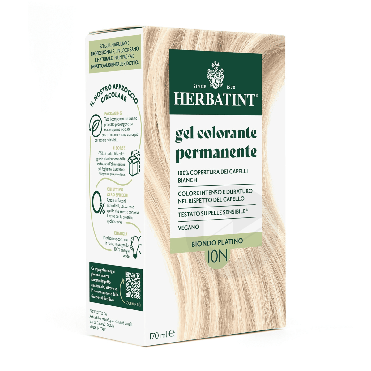 Soin colorant permament 10N Blond Platine 170ml