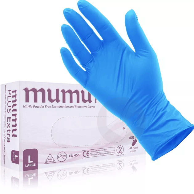 Gants Bleu Nitrile 100 unités