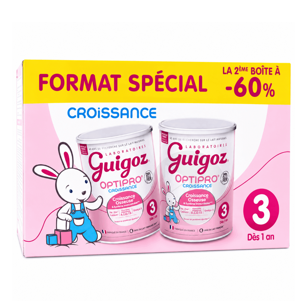 Optipro Lait Croissance 3ème Age 2x780g
