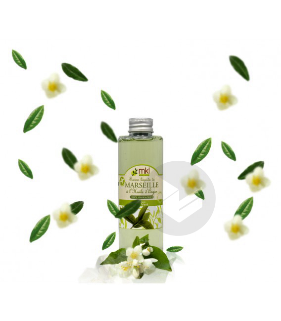 Savon liquide de marseille argan thé vert MKL 100 ml