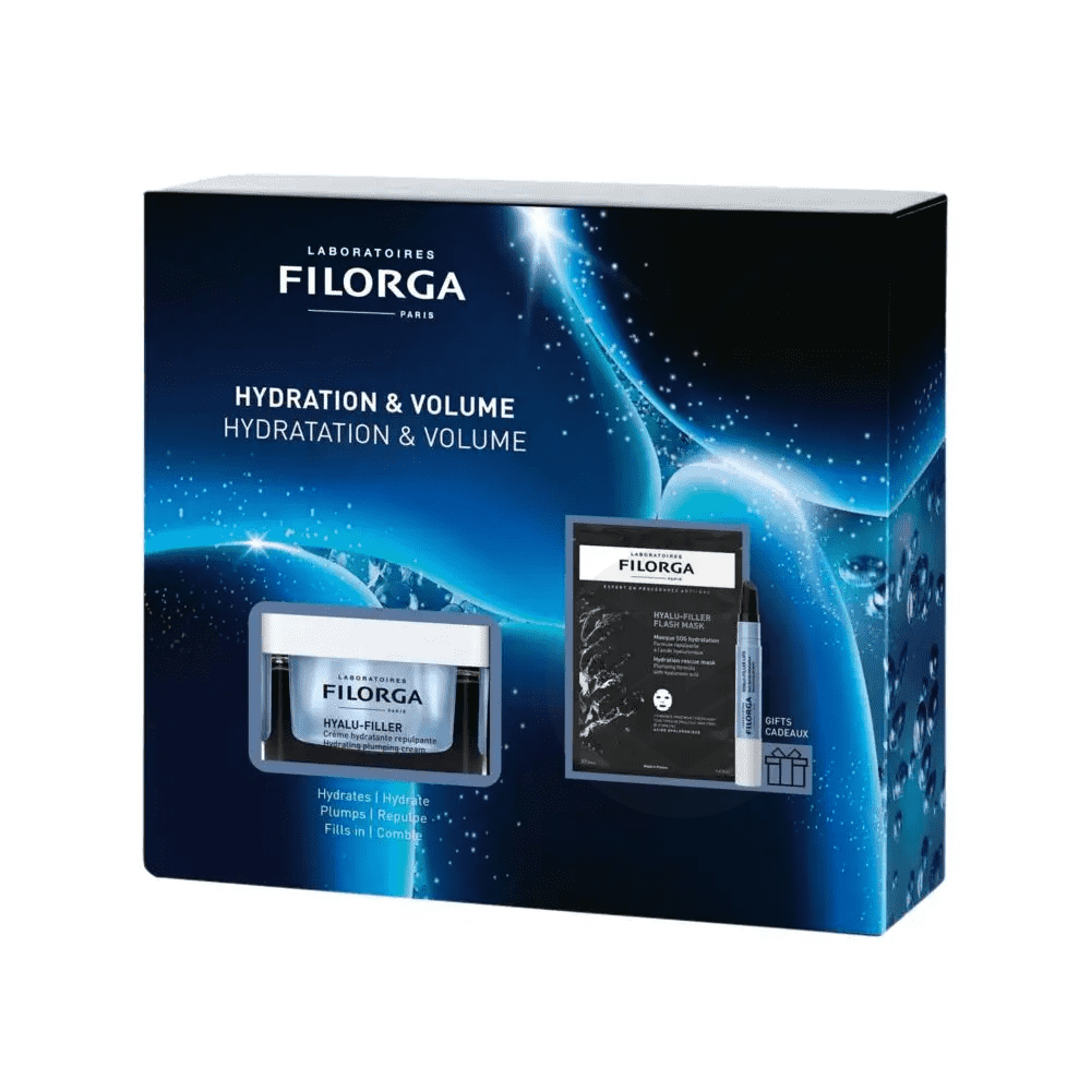 Hyalu-Filler Coffret Hydratation & Volume Crème 50ml + Hyalu-Filler Lips 4g + Flash Mask 20ml