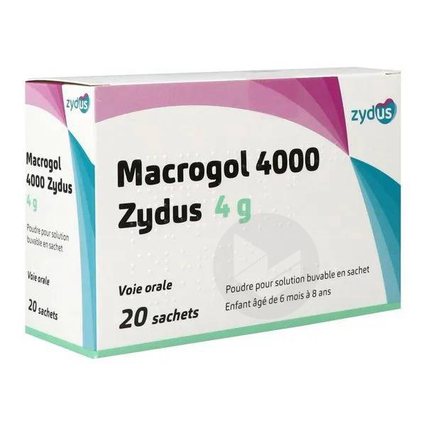 MACROGOL 4000 ZYDUS 4 g, 20 sachets