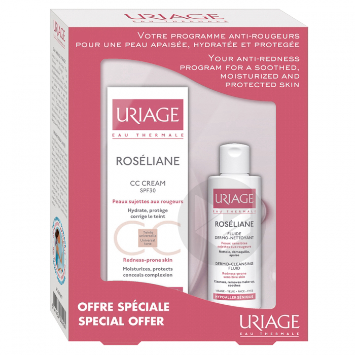 URIAGE ROSELIANE CC CREAM Cr teintée T/40ml+Fluide offert