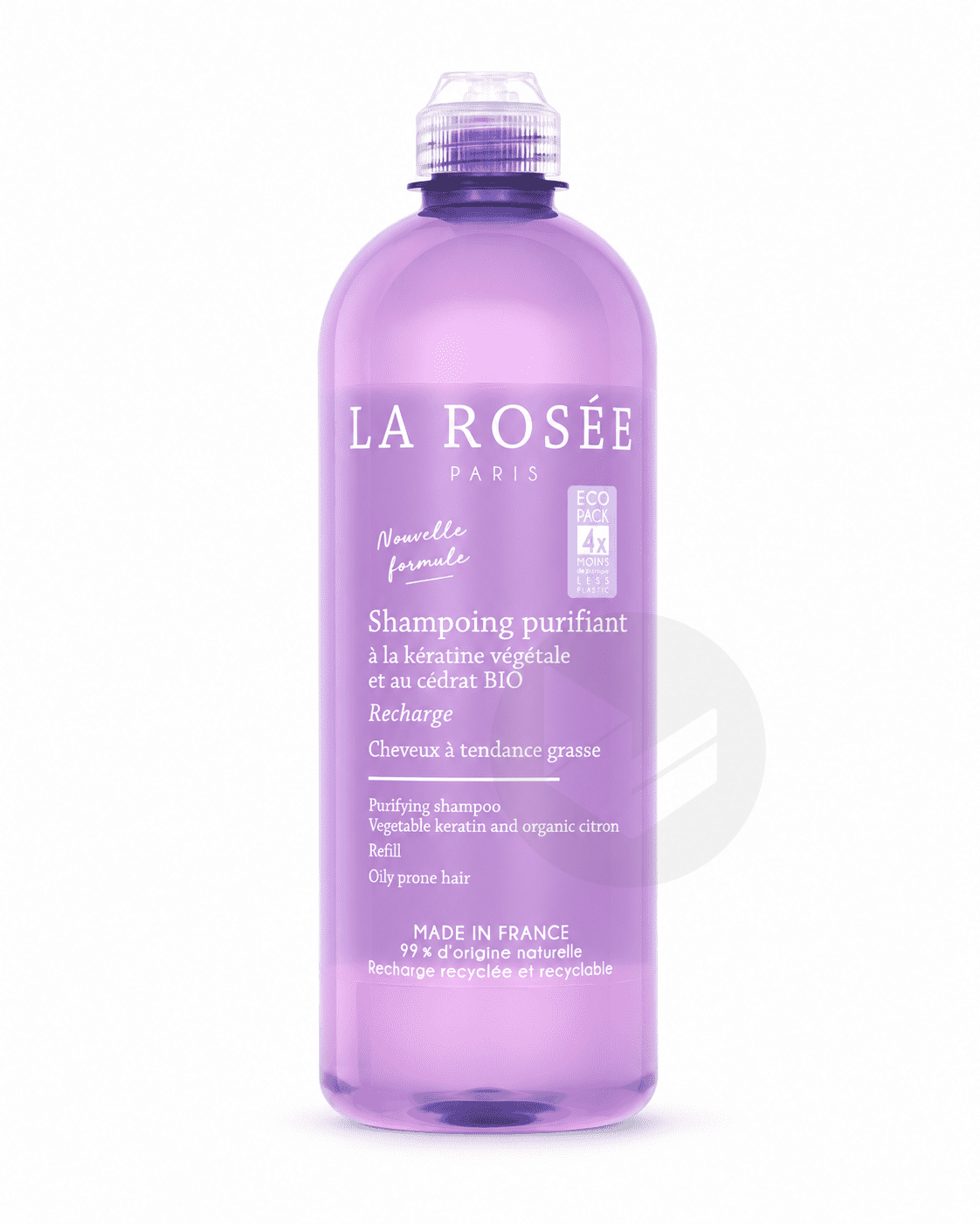 Recharge shampoing purifiant à la kératine végétale upcyclée et au cédrat bio 400ml
