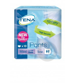 TENA PANTS SUPER Slip absorbant incontinence urinaire large Sac/12