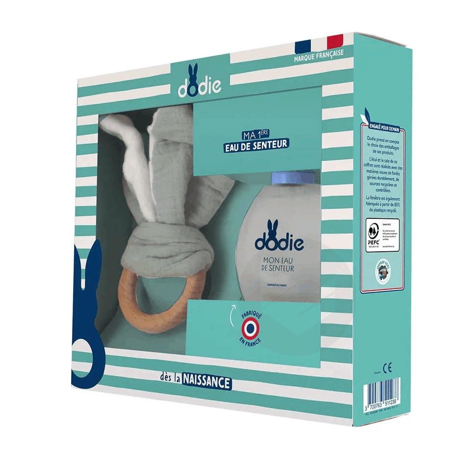 Coffret Eau de Senteur 50ml + Hochet Lapin Bleu