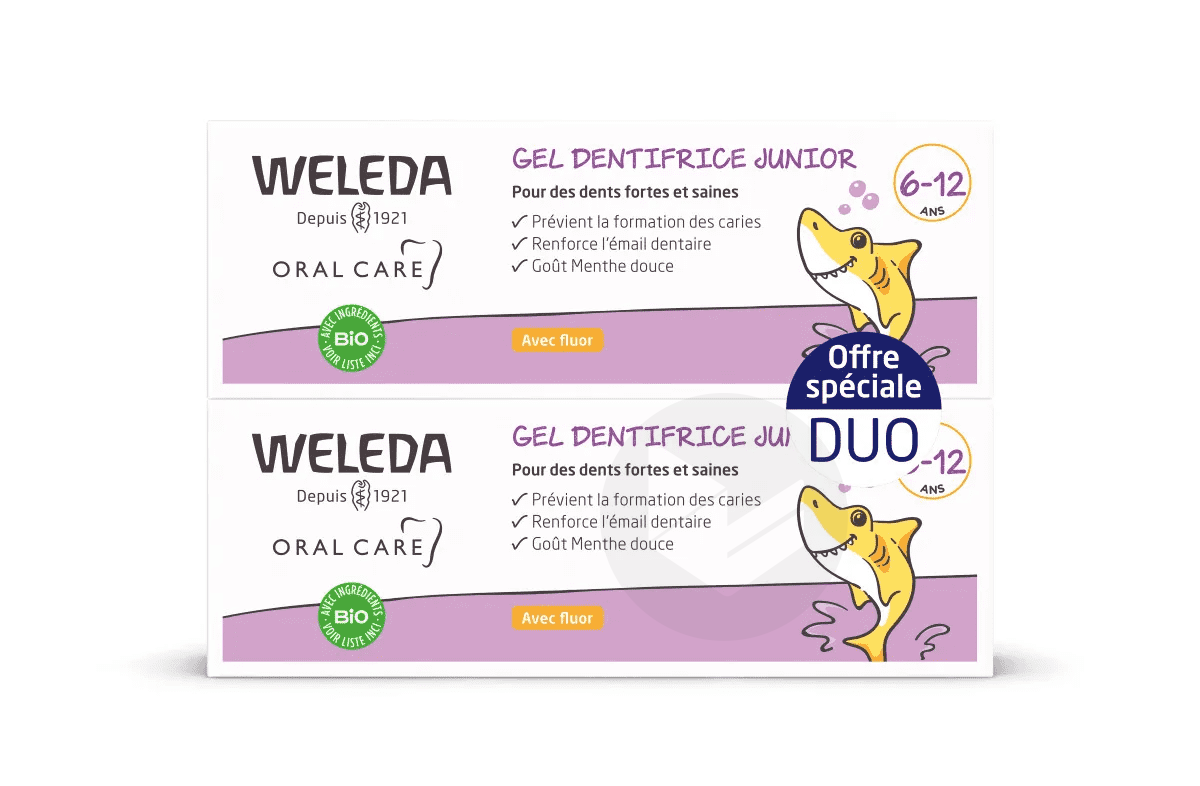 Gel Dentifrice Junior 6-12 ans 2x50 ml
