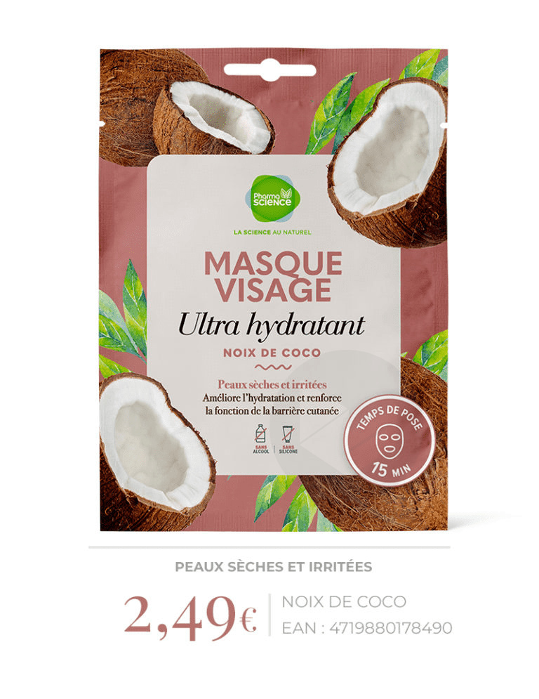 MASQUE VISAGE ULTRA HYDRATANT À LA NOIX DE COCO 18ml