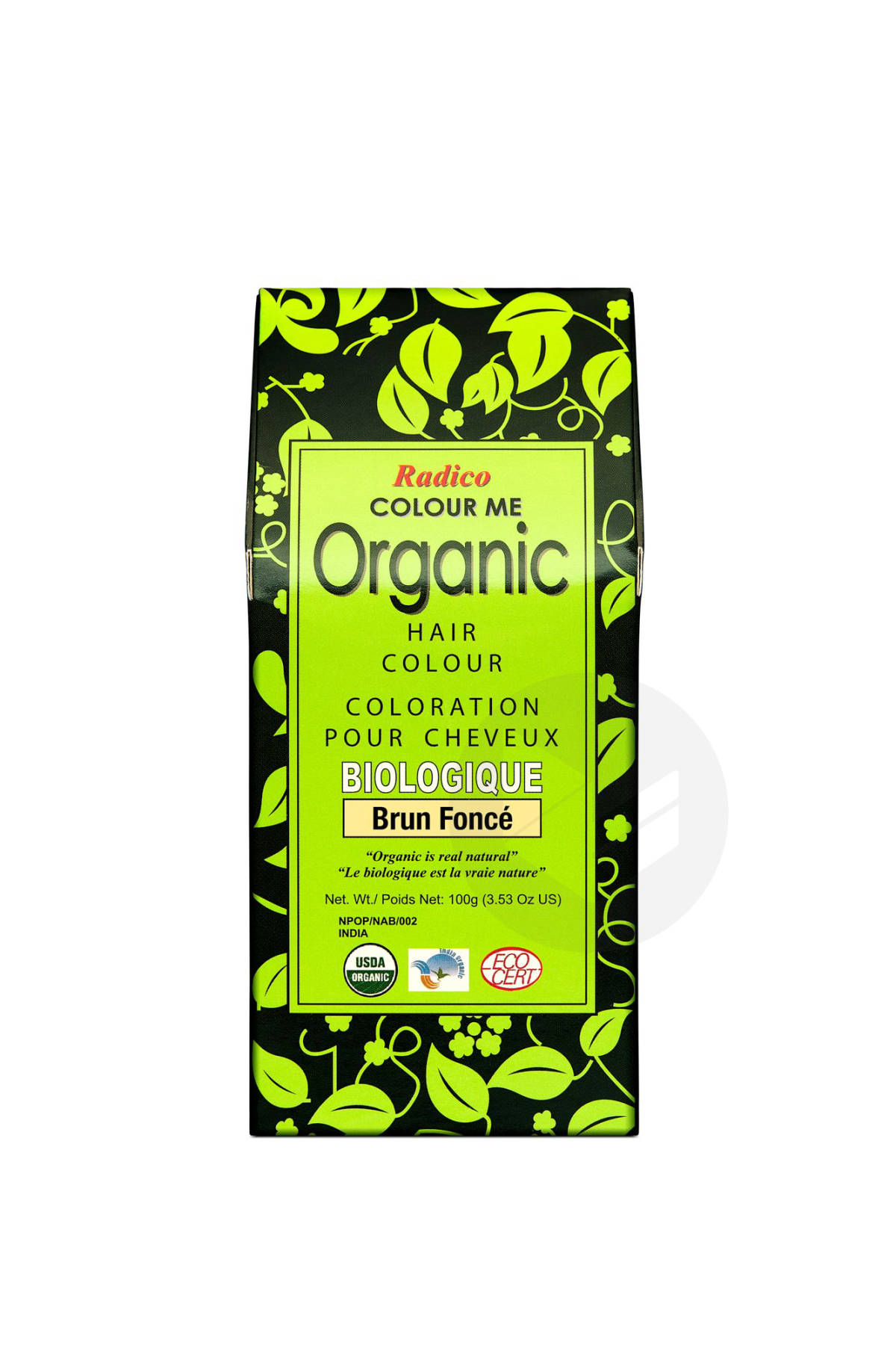 Coloration Bio Brun Foncé 100g