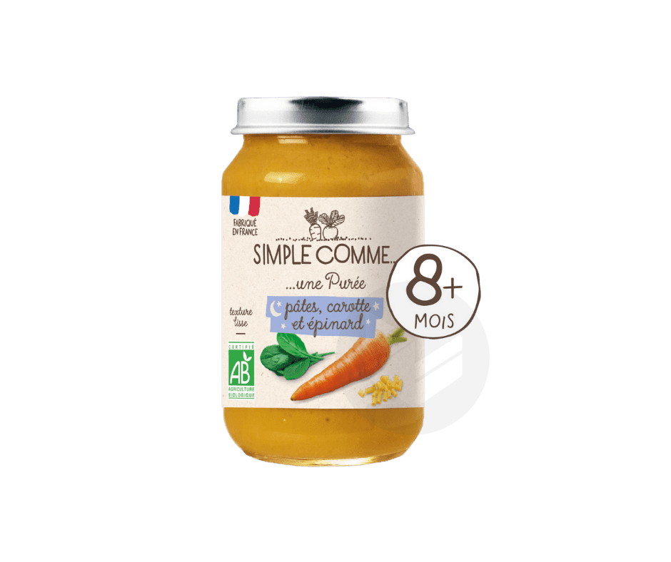 Pâtes, Carotte et Épinard 200g