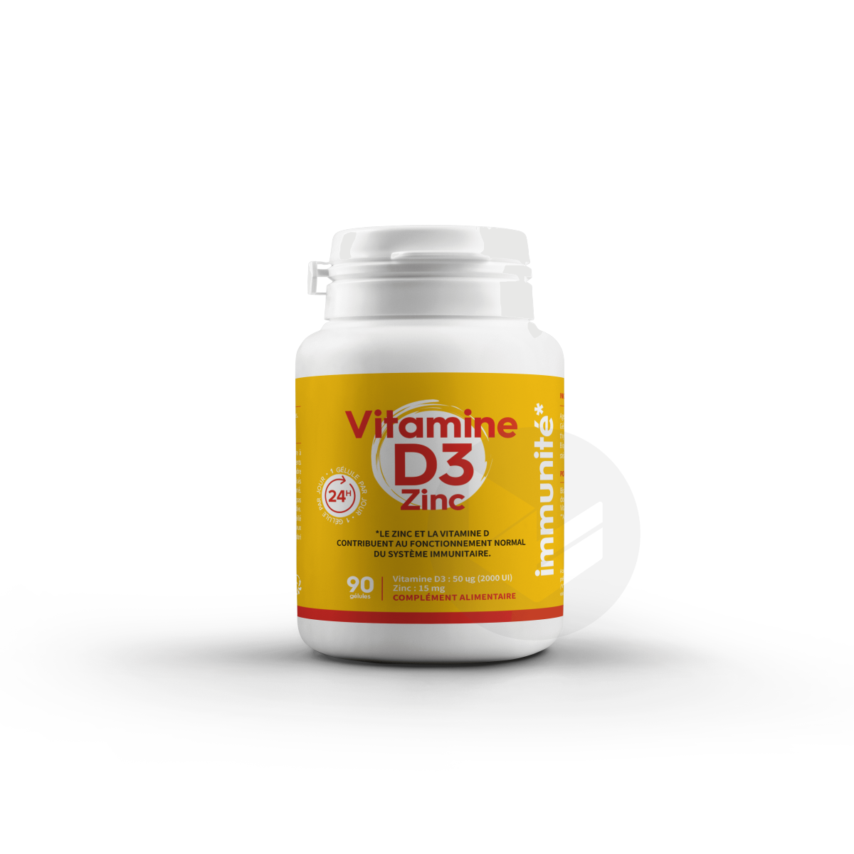 Vitamine D3 Et Zinc 90 Gélules