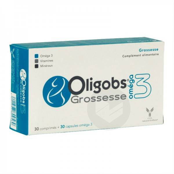Oliglobs grossesse omega 3 30 comprimés et 30 capsules omega 3