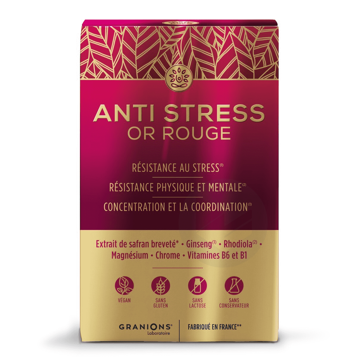 Anti Stress Or Rouge 15 comprimés