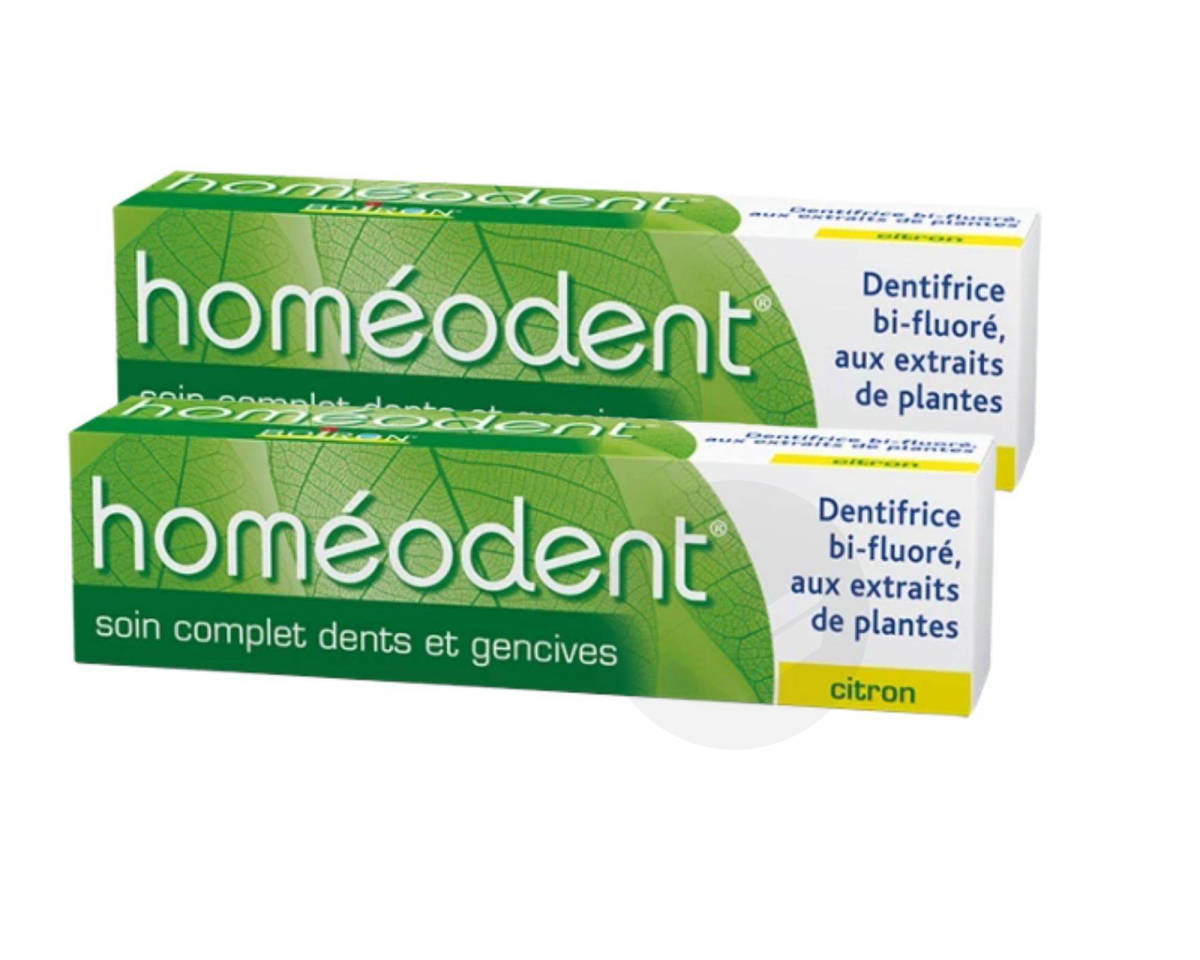 Homéodent soins complet citron 2x75ml