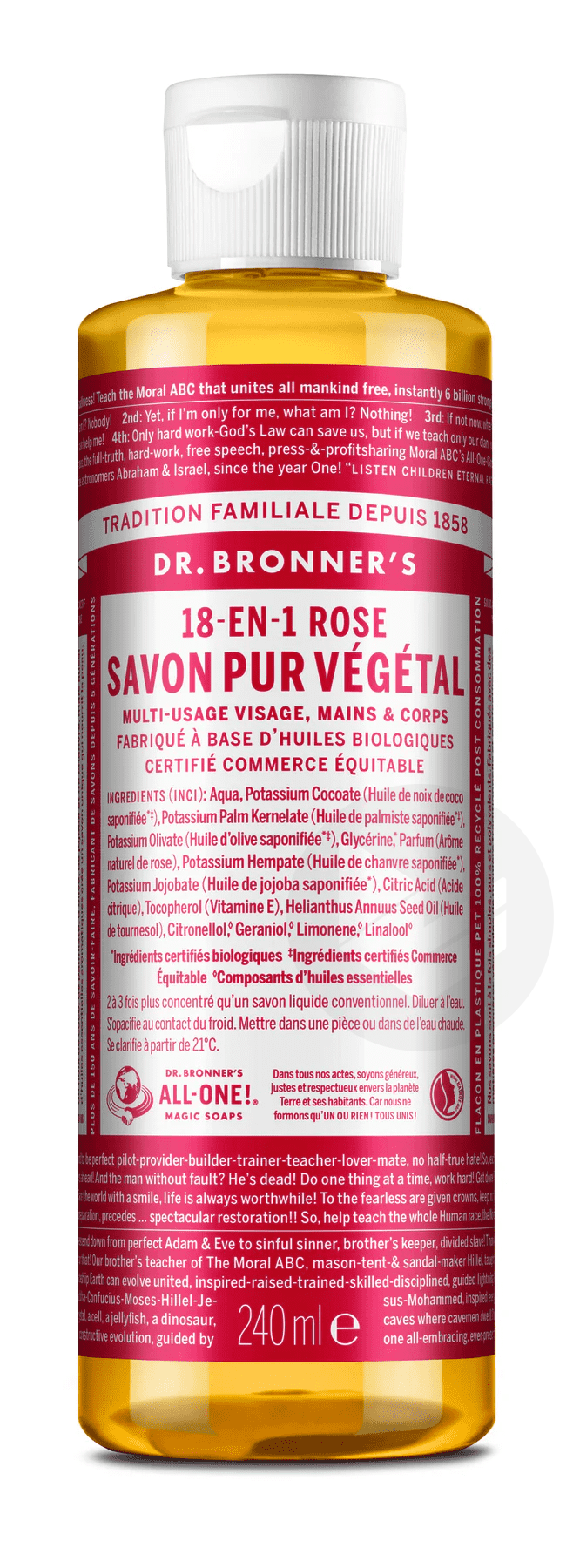Savon liquide à la rose 240ml