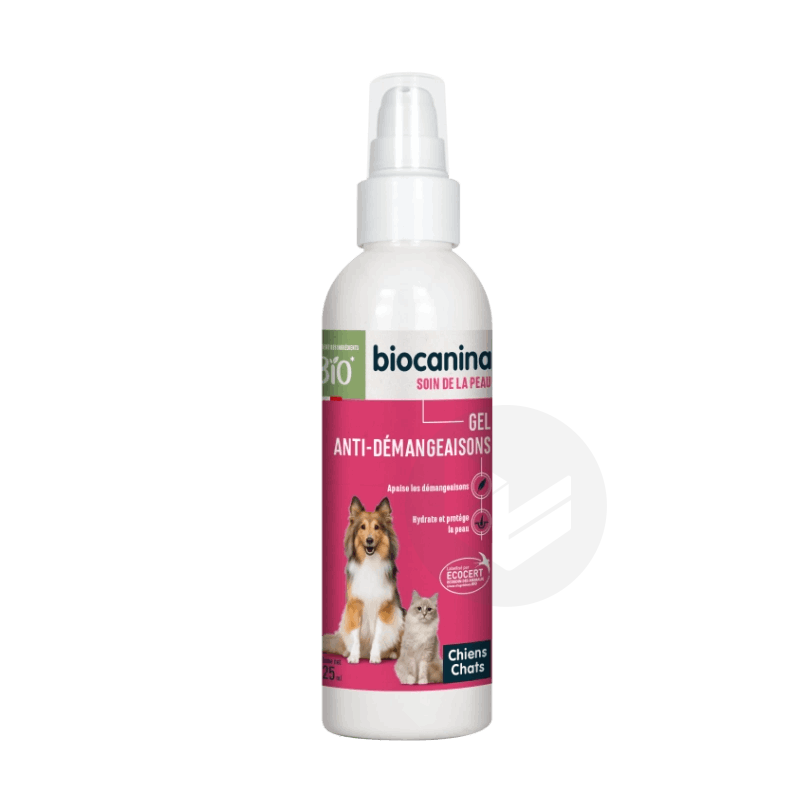 Gel Anti-Démangeaisons Chien et Chat Bio 125ml