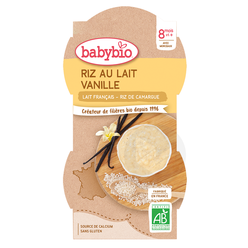 Riz au lait Vanille Pour Bébé 2x100g