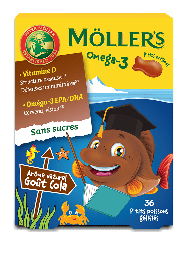 Omega-3 P'tits Poissons Cola 36 Gommes