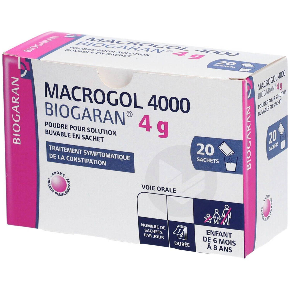 MACROGOL 4000 BIOGARAN 4 g, 20 sachets