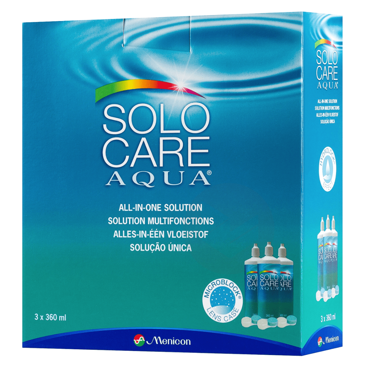 Solo-Care Aqua Solution Lentille 3x360ml