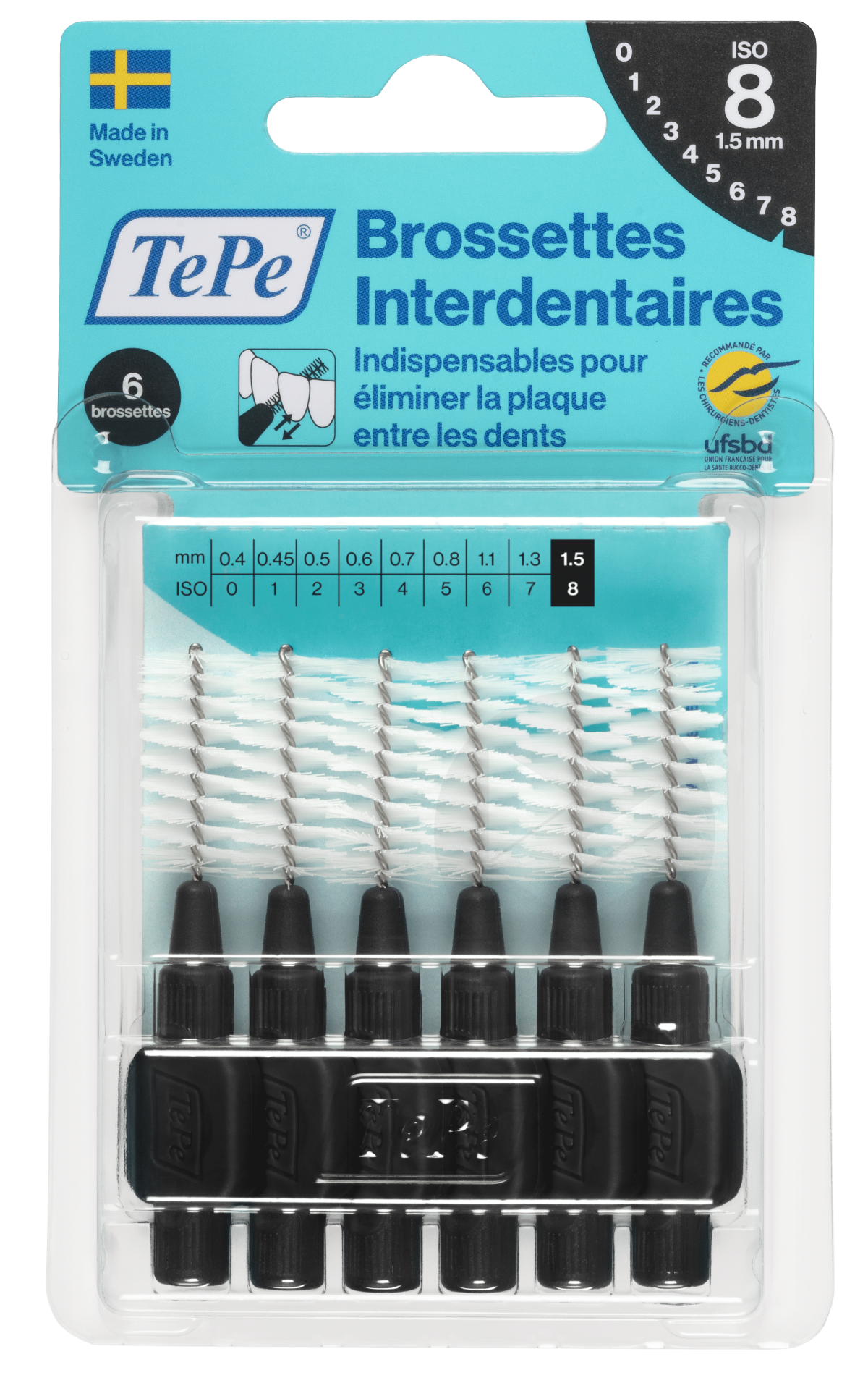 Brossettes Interdentaires x6 Taille : 8
