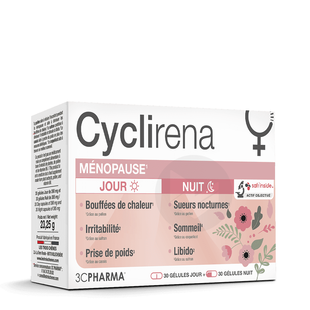 Cyclirena Ménopause 30 gélules jour + 30 gélules nuit