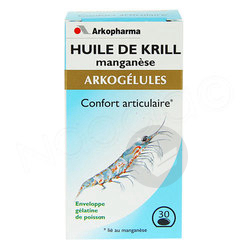 ARKOGELULES Huile de krill Manganèse Caps Fl/30