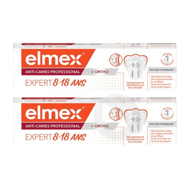 Dentifrice Anti-Caries Professional Expert 8-18 ans 2x75ml