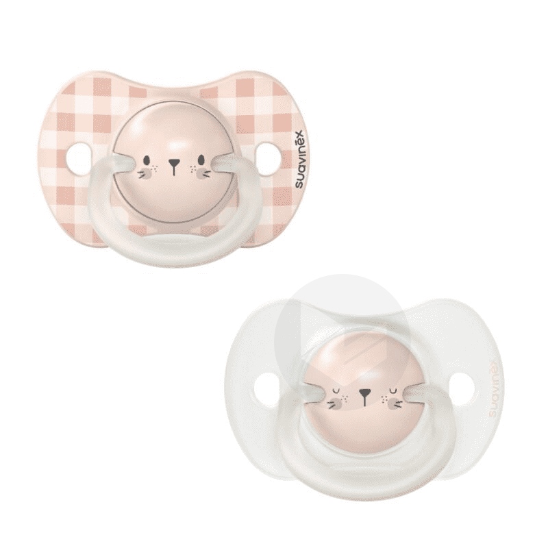 Pack de 2 sucettes 6-18 mois SX PRO Night&Day Rose poudré
