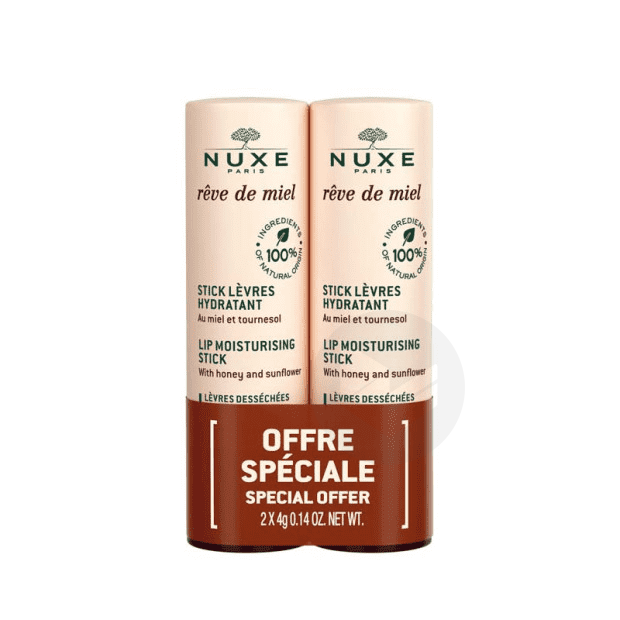 Rêve De Miel Stick Lèvres Hydratant 2x4g
