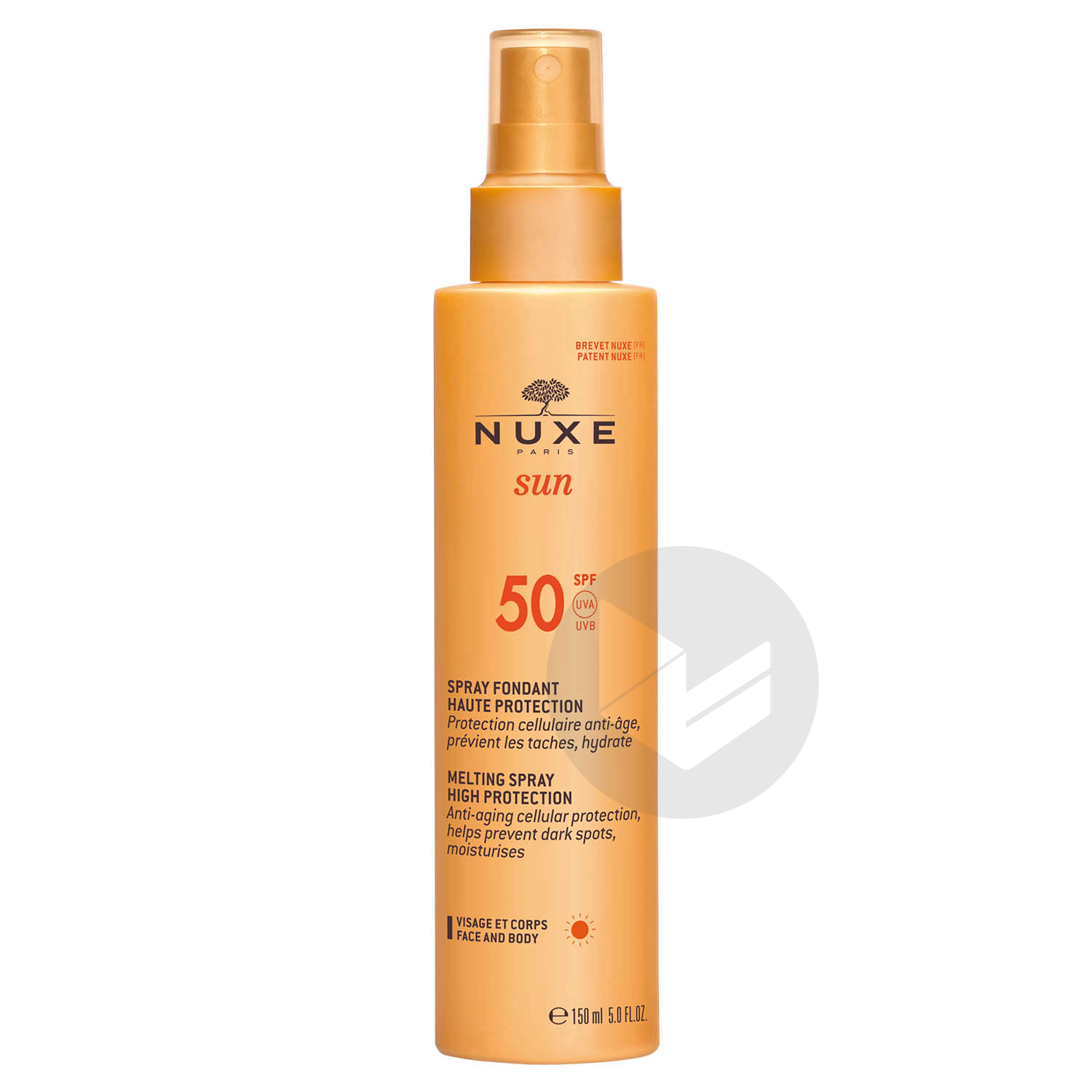 Spray solaire visage et corps haute protection SPF 50 Nuxe Sun