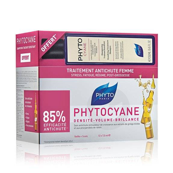 Phytocyane Kit Traitement Anti- Chute Femme +Shampooing offert 250ml