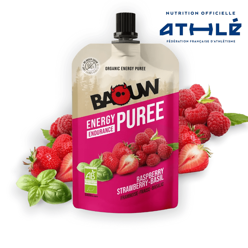Purées Énergétiques Framboise Fraise Basilic 90g