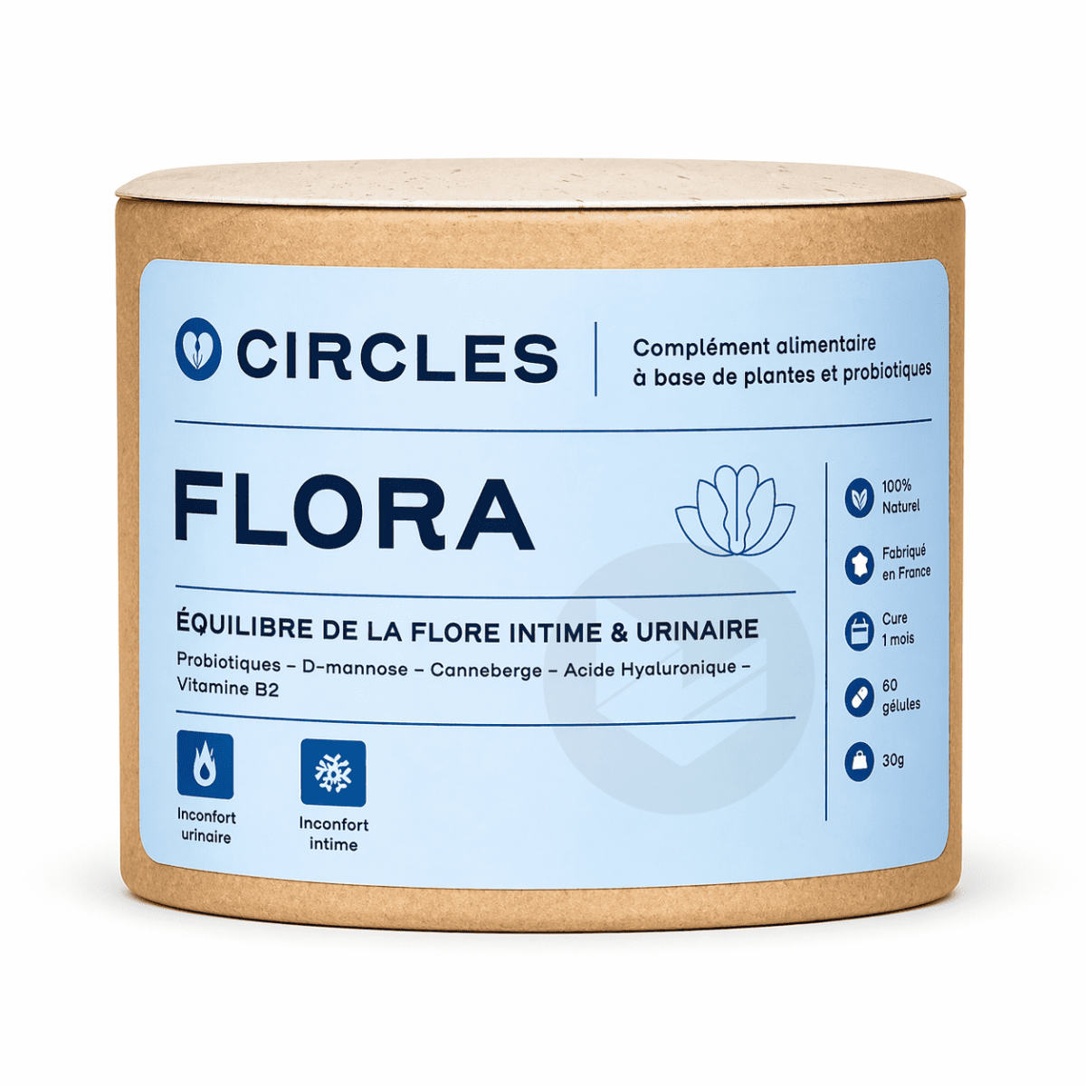FLORA Cure Equilibre de la Flore Intime & Urinaire 60 gélules