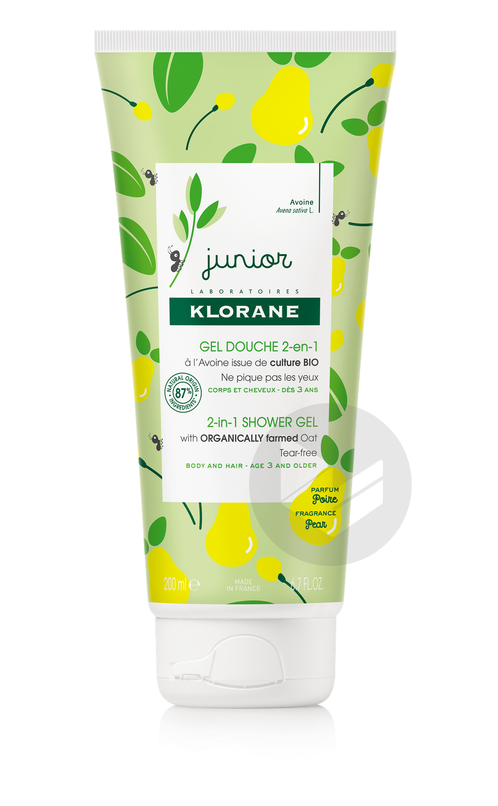 GEL DOUCHE 2-EN-1 CORPS & CHEVEUX PARFUM POIRE