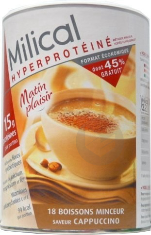 MILICAL HYPERPROTEINE Pdr pour boisson cappuccino Pot/540g