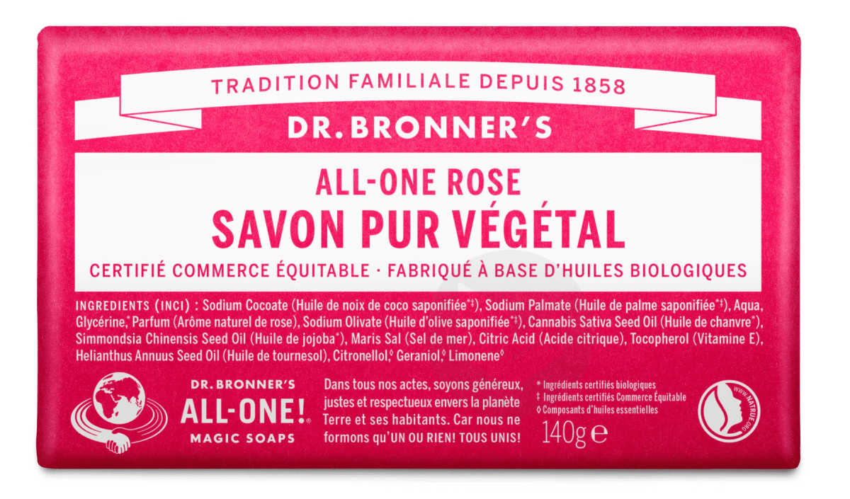 Pain de savon rose 140g