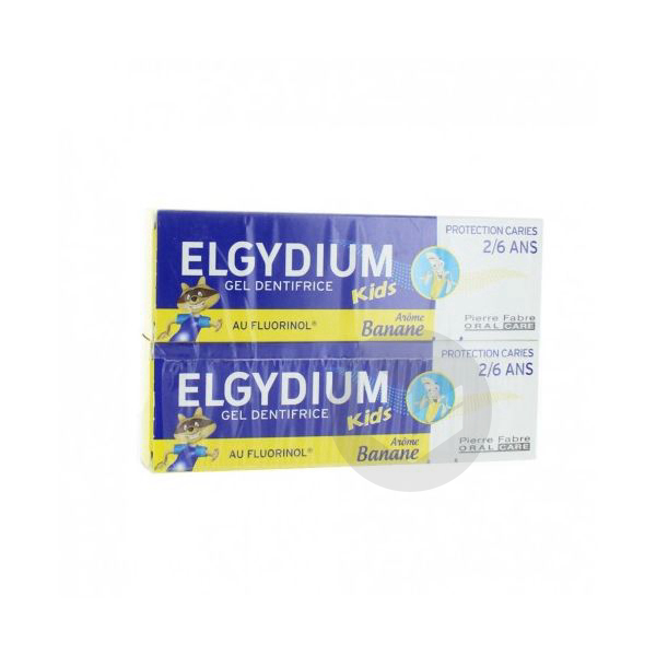 ELGYDIUM KIDS PROTECTION CARIES Gel dentifrice banane 2-6ans 2T/50ml