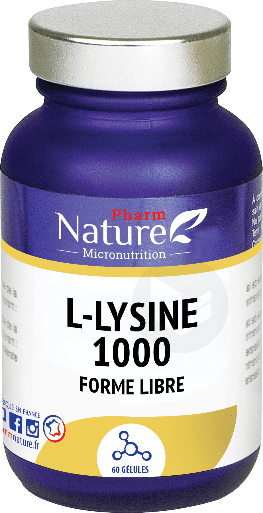 L Lysine 100 60 gélules