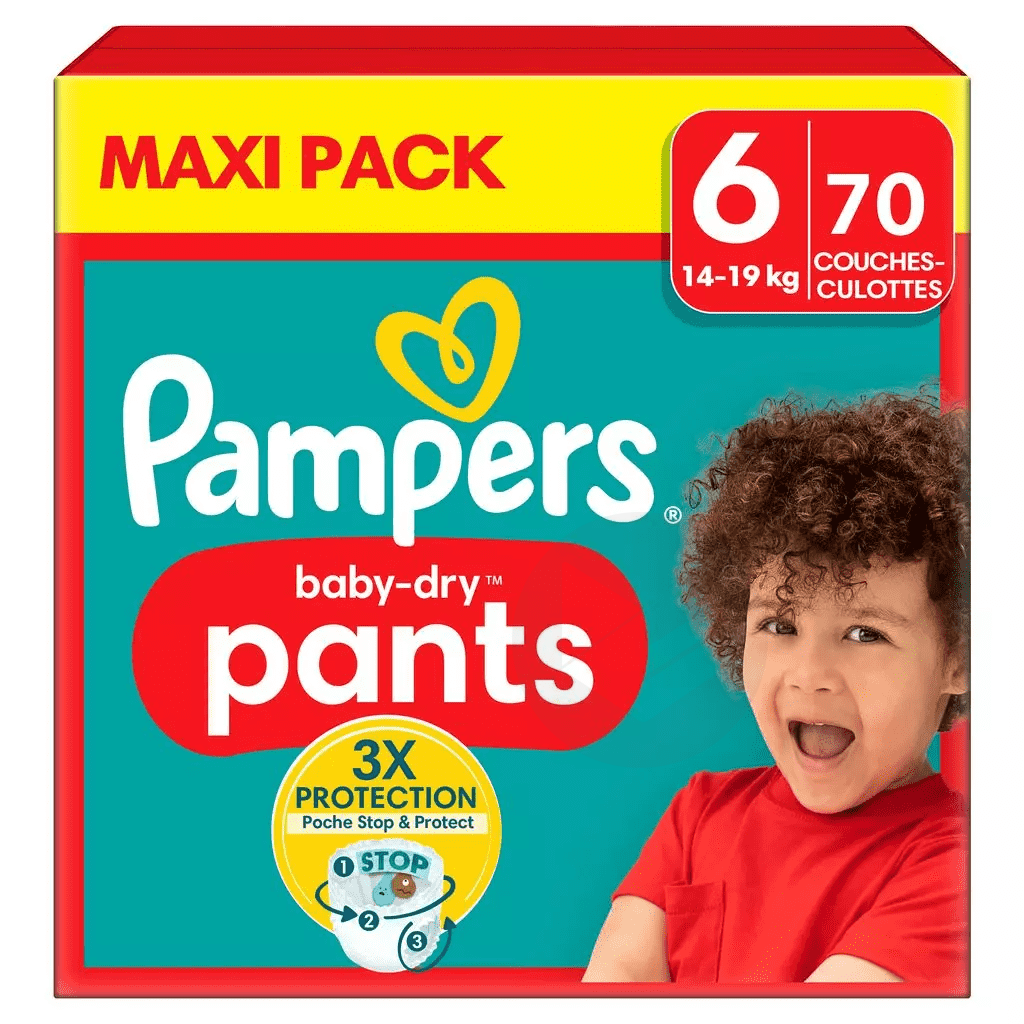 Couches Baby-Dry Taille 6 : 13-18 kg x70