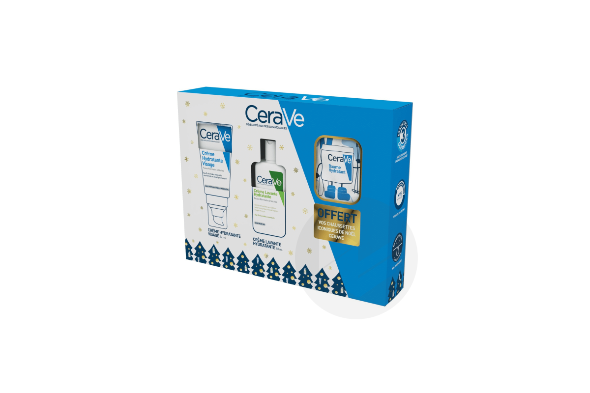 Coffret Noël Crème Hydratante, Lavante et Chaussettes offertes