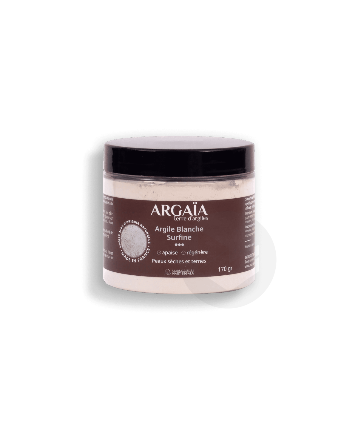 Argile Blanche surfine en poudre naturelle 170g