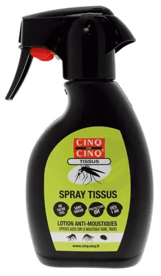 Spray Anti-Moustiques Tissus 250 ml Cinq Sur Cinq