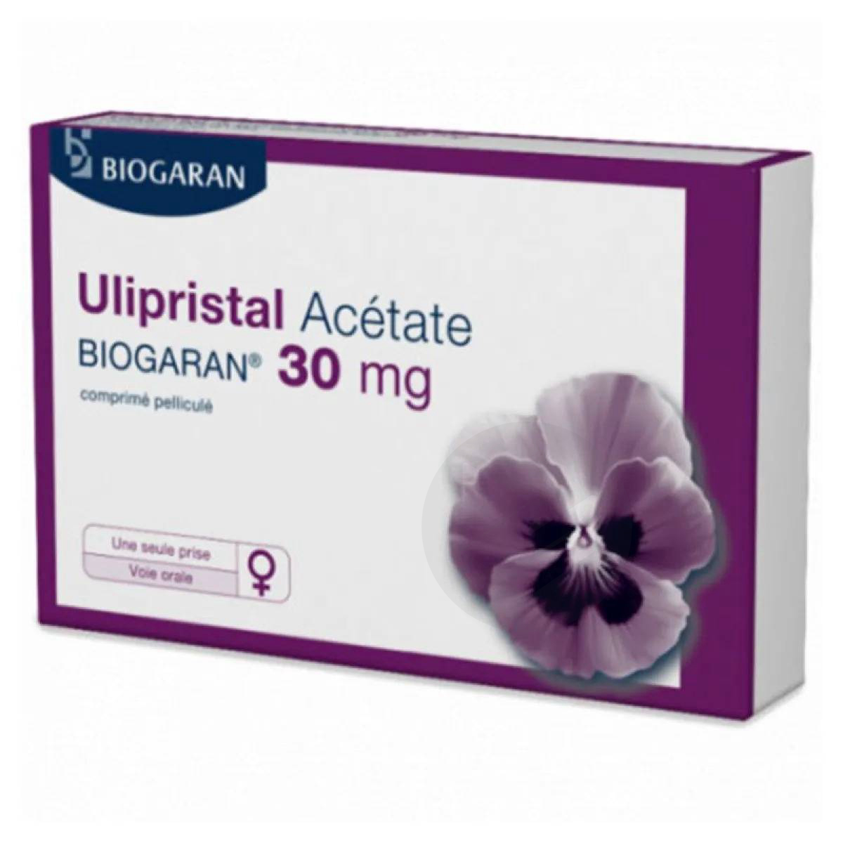 ULIPRISTAL ACETATE BIOGARAN 30 mg, 1 comprimé pelliculé