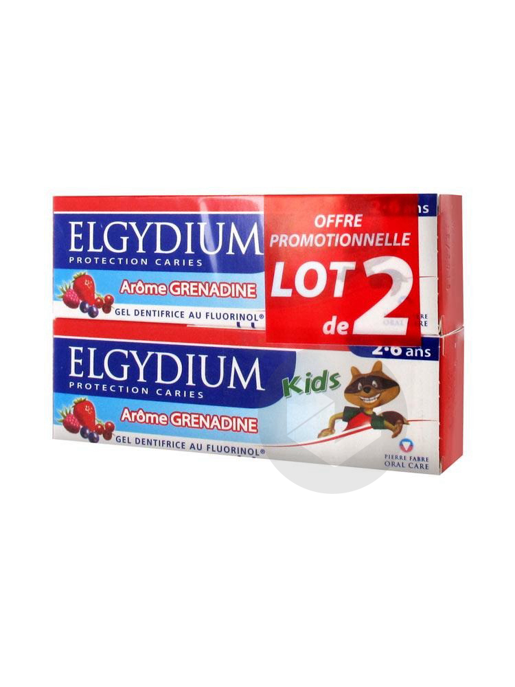 ELGYDIUM KIDS PROTECTION CARIES Gel dentifrice grenadine 2-6ans 2T /50ml