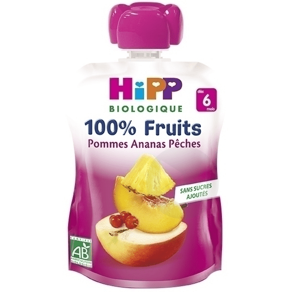 Gourde Pommes Ananas Pêches 90g