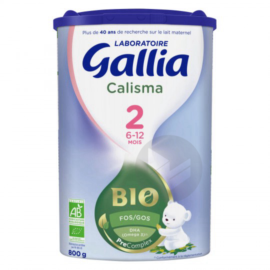 Gallia Calisma bio 2ème age lait poudre bébé 800g